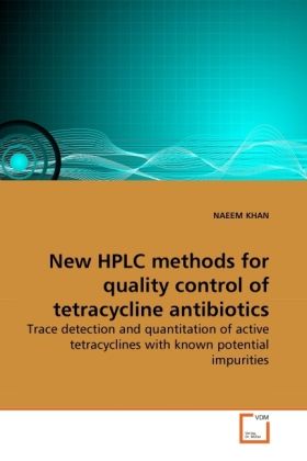 Produktbild: KHAN, N: New HPLC methods for quality control of tetracyclin