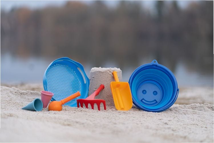 Schildkröt Funsport - 7in1 Sand Toys Falteimer Set - Blau