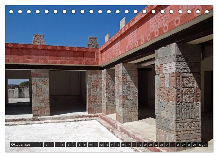 Produktbild: Von Mayas und Azteken - Mexiko, Guatemala und Honduras (Tischkalender 2026 DIN A5 quer), CALVENDO Monatskalender