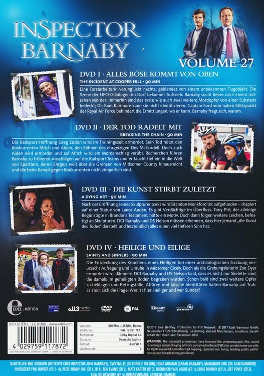 Produktbild: Inspector Barnaby Vol. 27 [4 DVDs]