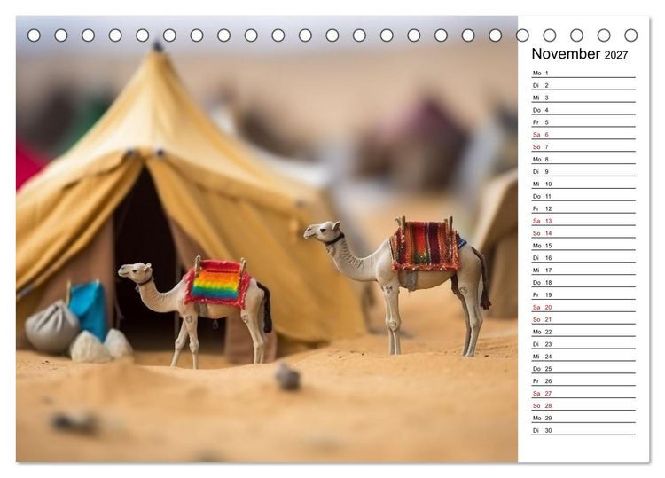 Produktbild: Miniatur Weltreise (Tischkalender 2027 DIN A5 quer), CALVENDO Monatskalender