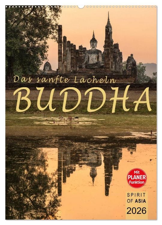 Produktbild: BUDDHA - Das sanfte Lächeln (Wandkalender 2026 DIN A2 hoch), CALVENDO Monatskalender