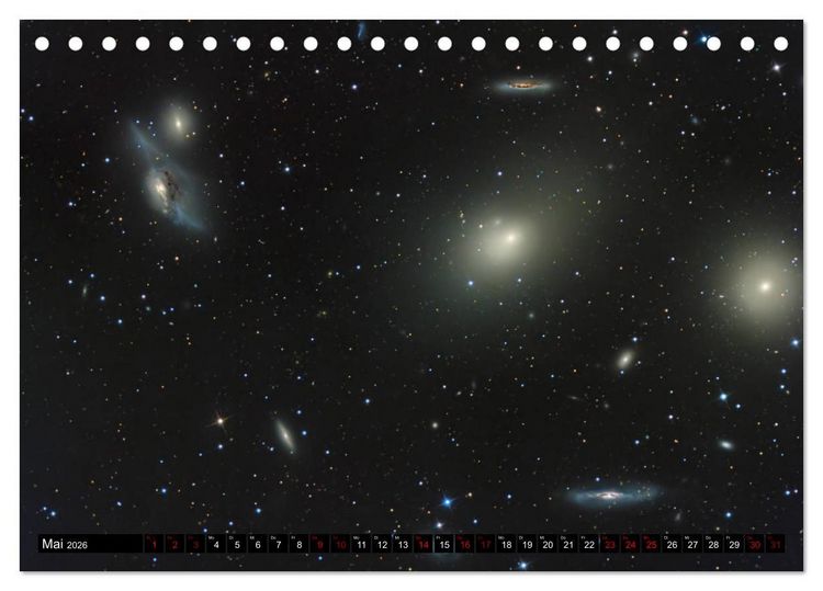 Produktbild: Galaxien des Nordhimmels (Tischkalender 2026 DIN A5 quer), CALVENDO Monatskalender