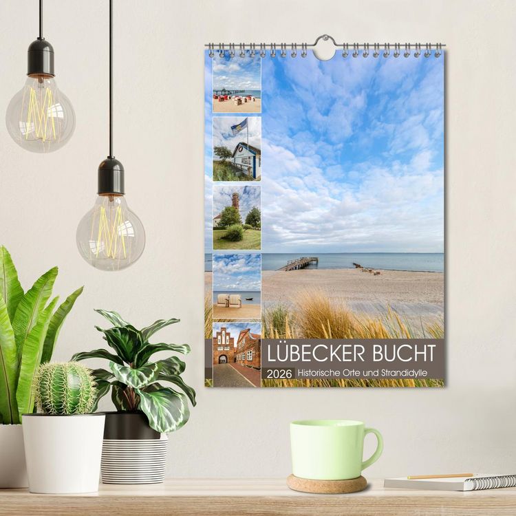 Produktbild: L&Uuml;BECKER BUCHT Historische Orte und Strandidylle (Wandkalender 2026 DIN A4 hoch), CALVENDO Monatskalender