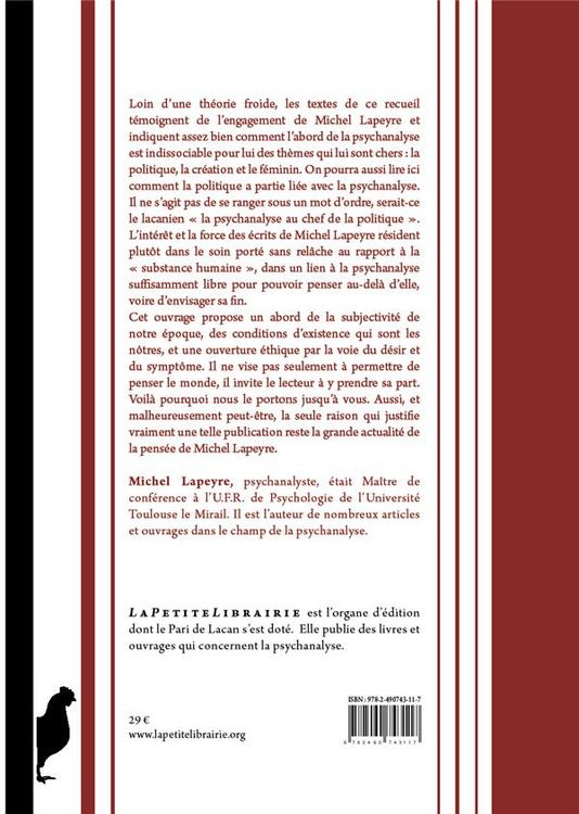 Produktbild: La Psychanalyse : L'indifference En Matiere De Politique ?