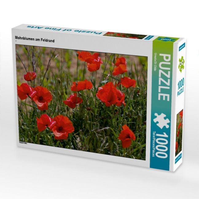 Produktbild: CALVENDO Puzzle Mohnblumen am Feldrand | 1000 Teile Lege-Gr&ouml;&szlig;e 64x48cm Foto-Puzzle f&uuml;r gl&uuml;ckliche Stunden