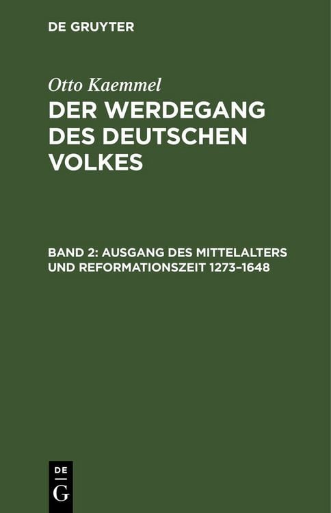 Produktbild: Ausgang des Mittelalters und Reformationszeit 1273&ndash;1648