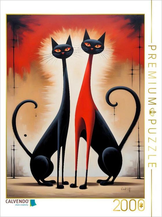 Produktbild: CALVENDO Puzzle Katzen - Samtpfoten im Team | 2000 Teile Lege-Gr&ouml;&szlig;e 90x67cm Foto-Puzzle f&uuml;r gl&uuml;ckliche Stunden