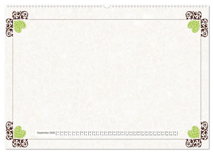 Produktbild: Bastelkalender Nostalgie-Rahmen 2026 (hochwertiger Premium Wandkalender 2026 DIN A2 quer), Kunstdruck in Hochglanz