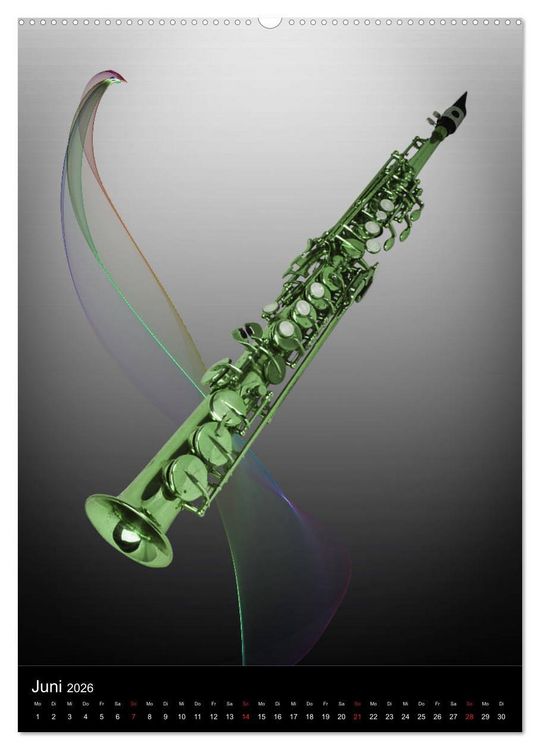 Produktbild: Musik Blasinstrumente (hochwertiger Premium Wandkalender 2026 DIN A2 hoch), Kunstdruck in Hochglanz