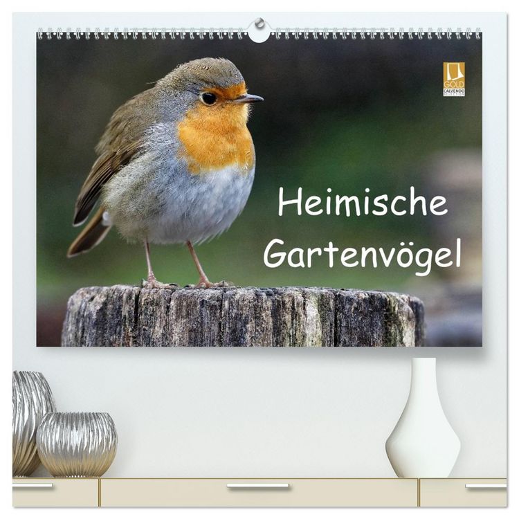 Produktbild: Heimische Gartenv&ouml;gel (hochwertiger Premium Wandkalender 2026 DIN A2 quer), Kunstdruck in Hochglanz