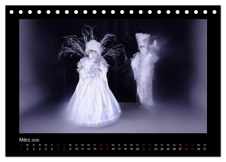 Produktbild: Venezianischer Karneval (Tischkalender 2026 DIN A5 quer), CALVENDO Monatskalender