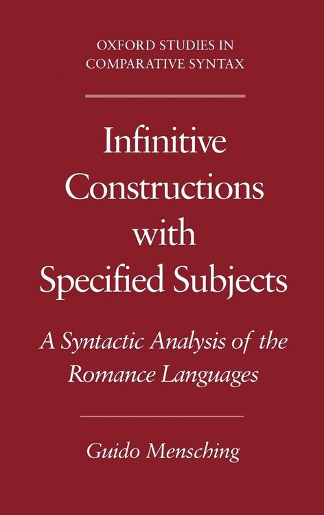Produktbild: Infinitive Constructions with Specified Subjects