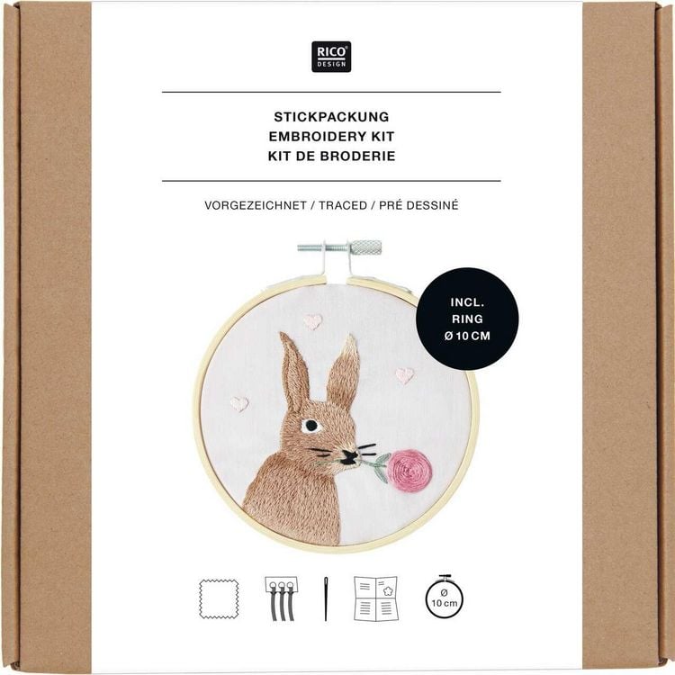 Produktbild: Stickpackung Vorgezeichnet,Hase, &Oslash;10cm