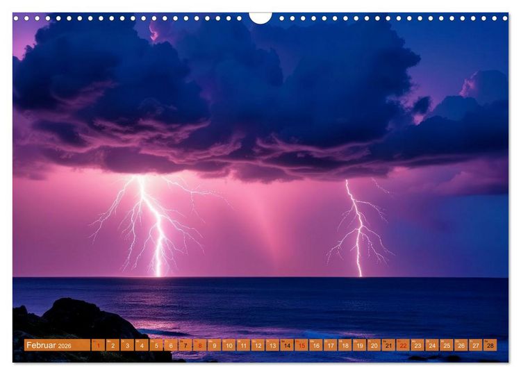 Produktbild: Mega-Blitze (Wandkalender 2026 DIN A3 quer), CALVENDO Monatskalender
