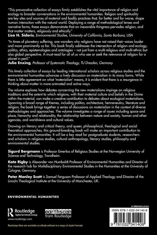 Produktbild: Religion, Materialism and Ecology