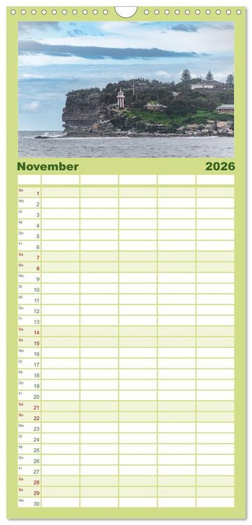 Produktbild: Familienplaner 2026 - Ein Tag in Sydney - eine etwas andere Sicht mit 5 Spalten (Wandkalender, 21 x 45 cm) CALVENDO