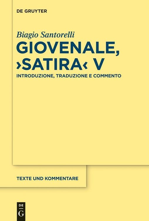 Produktbild: Giovenale, "Satira" V