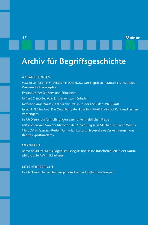 Produktbild: Archiv f&uuml;r Begriffsgeschichte. Band 47