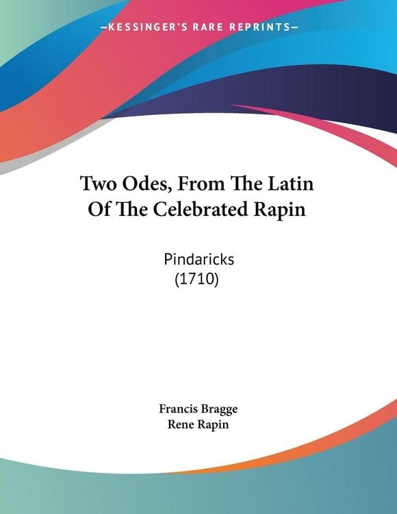 Produktbild: Two Odes, From The Latin Of The Celebrated Rapin