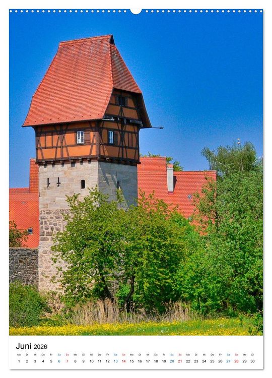 Produktbild: Romantik in Franken (Wandkalender 2026 DIN A2 hoch), CALVENDO Monatskalender