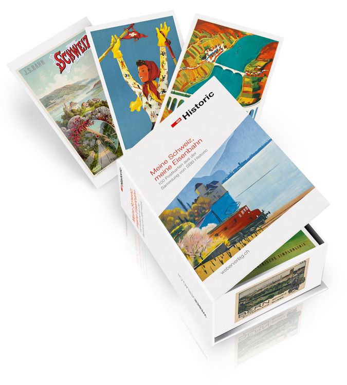 Produktbild: Postkartenbox Meine Schweiz, Meine Eisenbahn