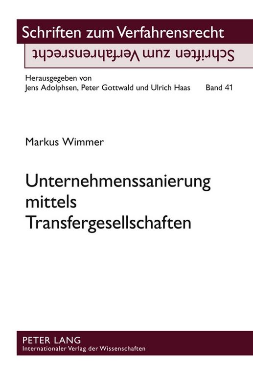 Produktbild: Unternehmenssanierung mittels Transfergesellschaften