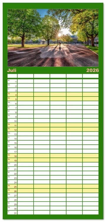 Produktbild: Familienplaner 2026 - Stuttgart, What Else? mit 5 Spalten (Wandkalender, 21 x 45 cm) CALVENDO