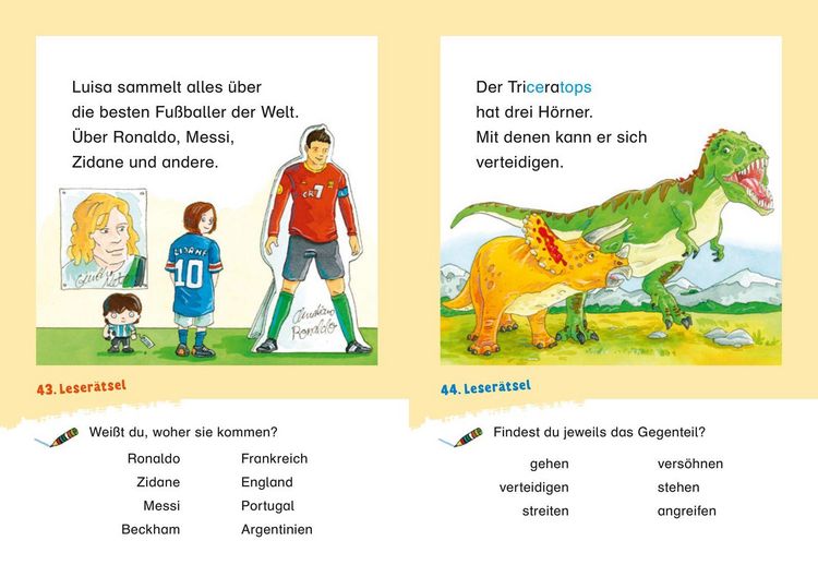 Produktbild: Duden Leseprofi &ndash; Coole Leser&auml;tsel zum Schulstart &ndash; Dinos und Fu&szlig;ball, 1. Klasse