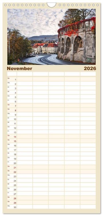Produktbild: Familienplaner 2026 - Kassel begeistert mit 5 Spalten (Wandkalender, 21 x 45 cm) CALVENDO