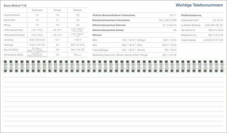 Produktbild: Wochenquerplaner, blau 2027
