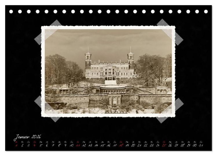 Produktbild: Dresden - Ein Kalender mit Fotografien wie aus einem alten Fotoalbum (Tischkalender 2026 DIN A5 quer), CALVENDO Monatskalender