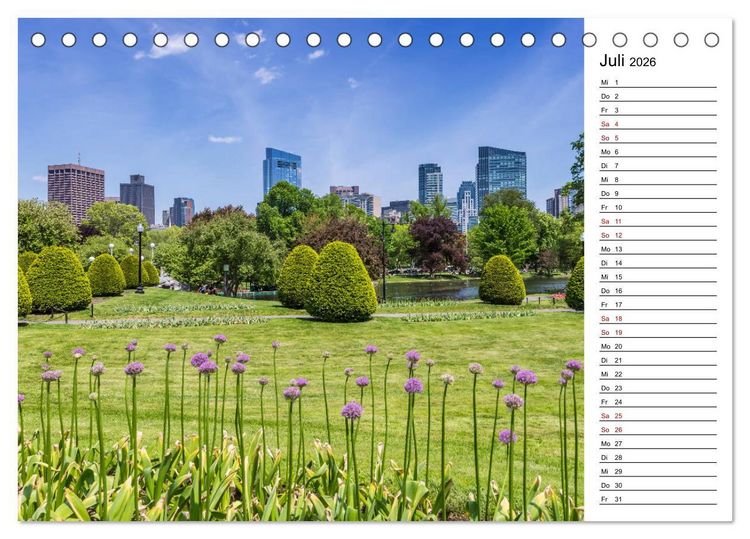 Produktbild: Stadtansichten aus Boston (Tischkalender 2026 DIN A5 quer), CALVENDO Monatskalender