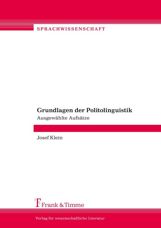 Produktbild: Grundlagen der Politolinguistik