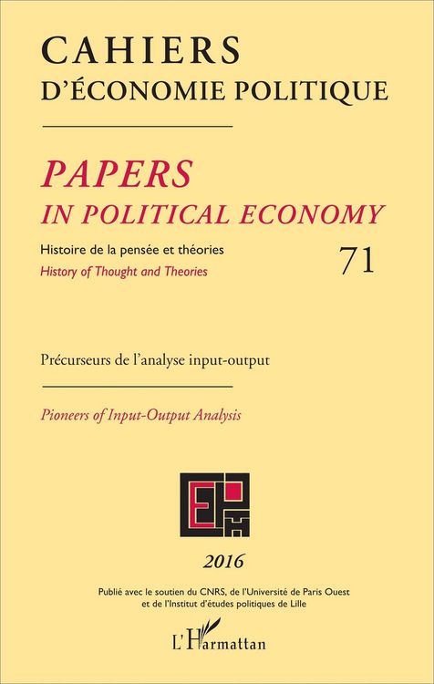 Produktbild: Cahiers d'&eacute;conomie politique