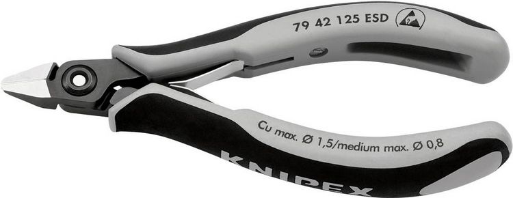 Produktbild: Knipex 79 42 125 ESD ESD Seitenschneider ohne Facette 125mm