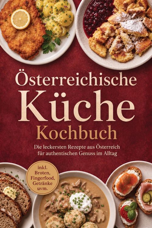 Produktbild: &Ouml;sterreichische K&uuml;che Kochbuch: Die leckersten Rezepte aus &Ouml;sterreich f&uuml;r authentischen Genuss im Alltag - inkl. Broten, Fingerfood, Getr&auml;nke uvm.