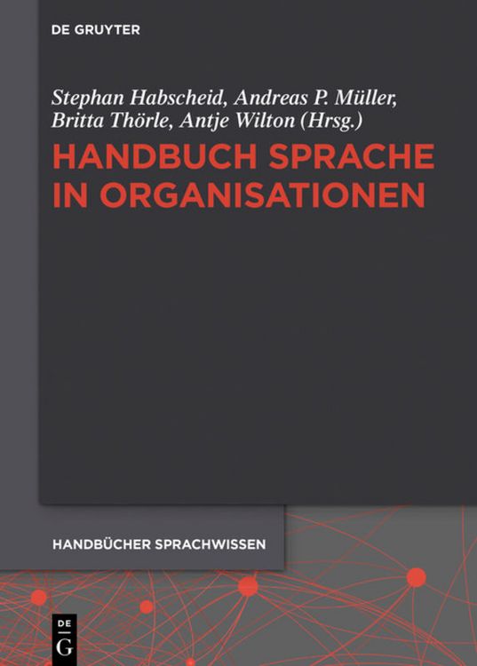 Produktbild: Handbuch Sprache in Organisationen