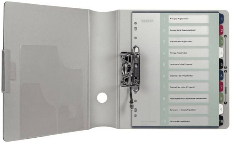 Produktbild: Leitz 1237 Style Register DIN A4 1-10 Polypropylen Mehrfarbig 10 Registerbl&auml;tter extrabreit, PC-beschriftbar 1237-00-00