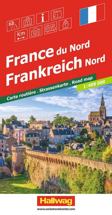 Produktbild: Hallwag Strassenkarte Frankreich Nord 1:600.000