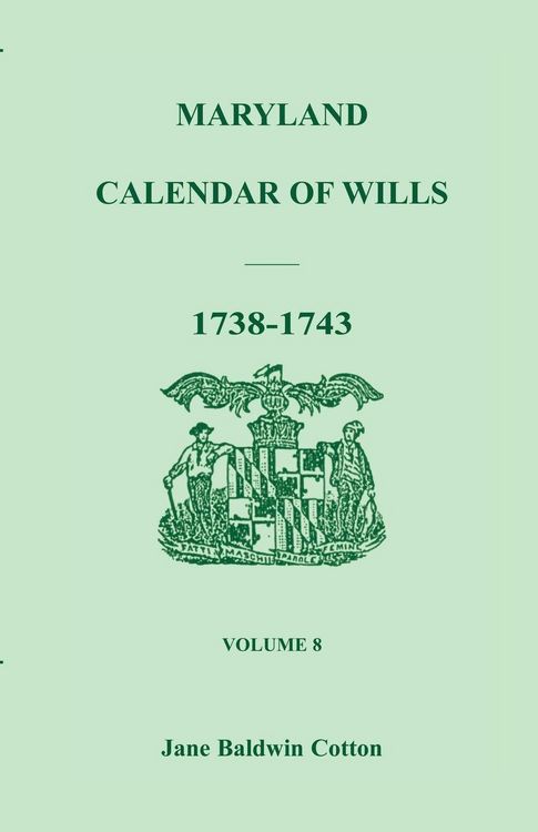 Produktbild: Maryland Calendar of Wills, Volume 8