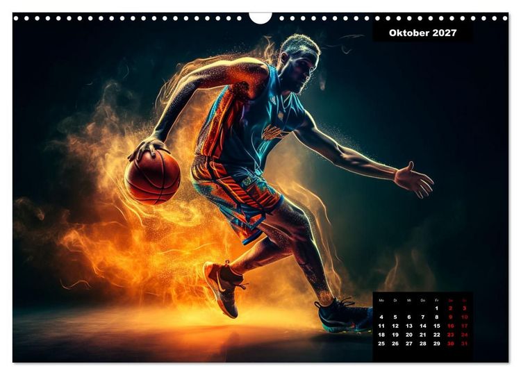 Produktbild: Faszination Basketball (Wandkalender 2027 DIN A3 quer), CALVENDO Monatskalender