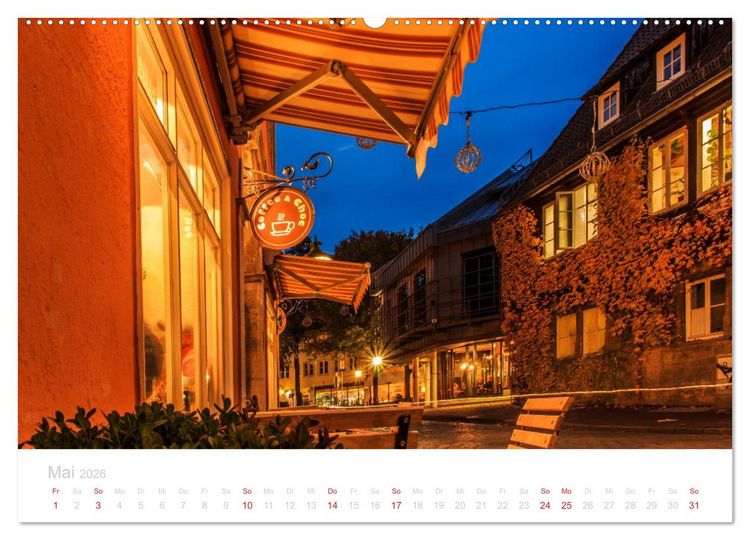 Produktbild: Hannover bei Nacht (Wandkalender 2026 DIN A2 quer), CALVENDO Monatskalender