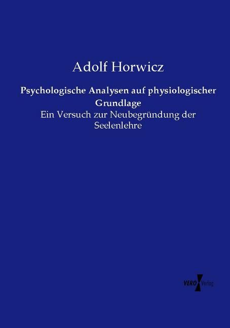 Produktbild: Psychologische Analysen auf physiologischer Grundlage