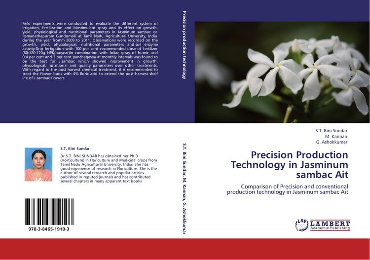 Produktbild: Precision Production Technology in Jasminum sambac Ait