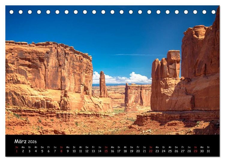 Produktbild: Traumlandschaften im Westen der USA (Tischkalender 2026 DIN A5 quer), CALVENDO Monatskalender