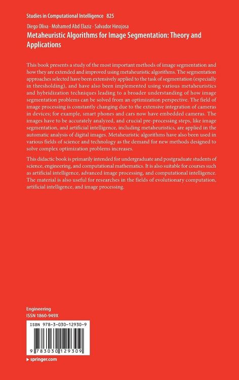 Produktbild: Metaheuristic Algorithms for Image Segmentation: Theory and Applications