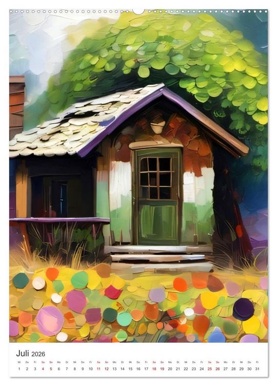 Produktbild: Gartenlandschaften - Ki trifft Natur (Wandkalender 2026 DIN A2 hoch), CALVENDO Monatskalender