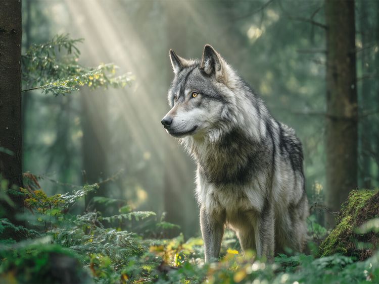 Produktbild: CALVENDO Puzzle Still, wachsam und eins mit dem Wald | 1000 Teile Lege-Gr&ouml;&szlig;e 64x48cm Foto-Puzzle f&uuml;r gl&uuml;ckliche Stunden