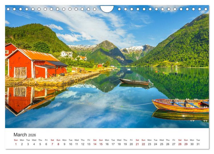 Produktbild: Norway - landscapes and fjords in western Norway (Wall Calendar 2026 DIN A4 landscape), CALVENDO 12 Month Wall Calendar